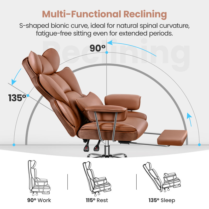 Red Barrel Studio® Faux Leather Executive Computer Chair & Reviews